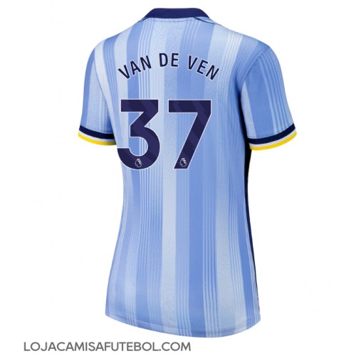 Camisa de Futebol Tottenham Hotspur Micky van de Ven #37 Equipamento Secundário Mulheres 2024-25 Manga Curta